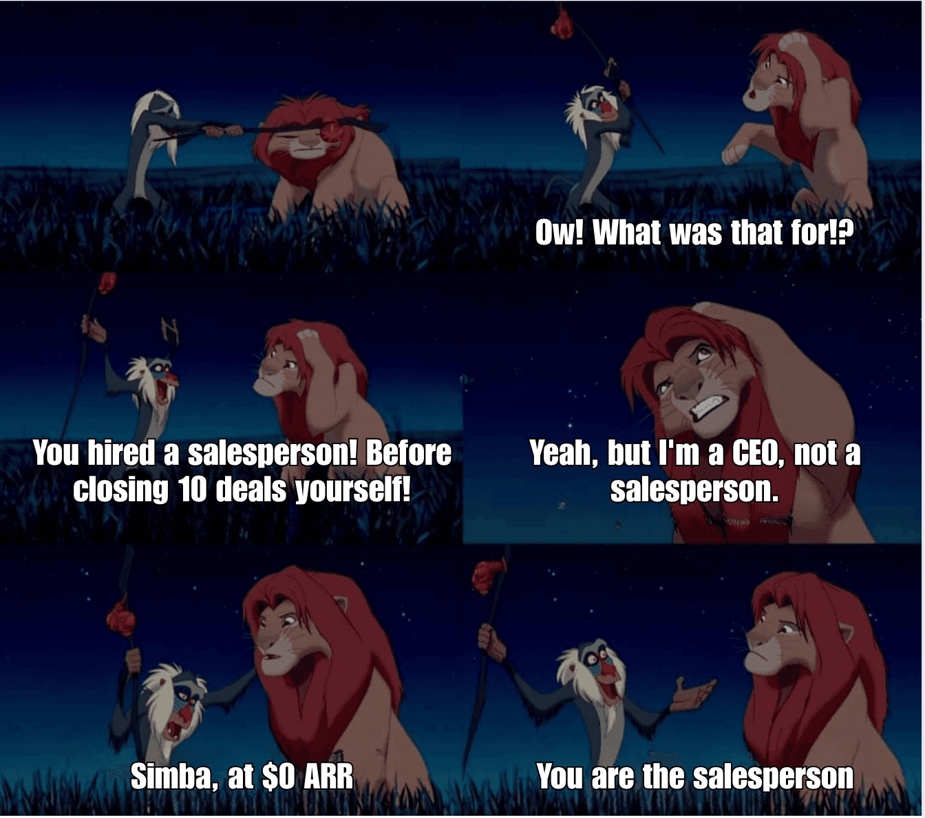 YOU ARE THE SALES PERSON, MR CEO